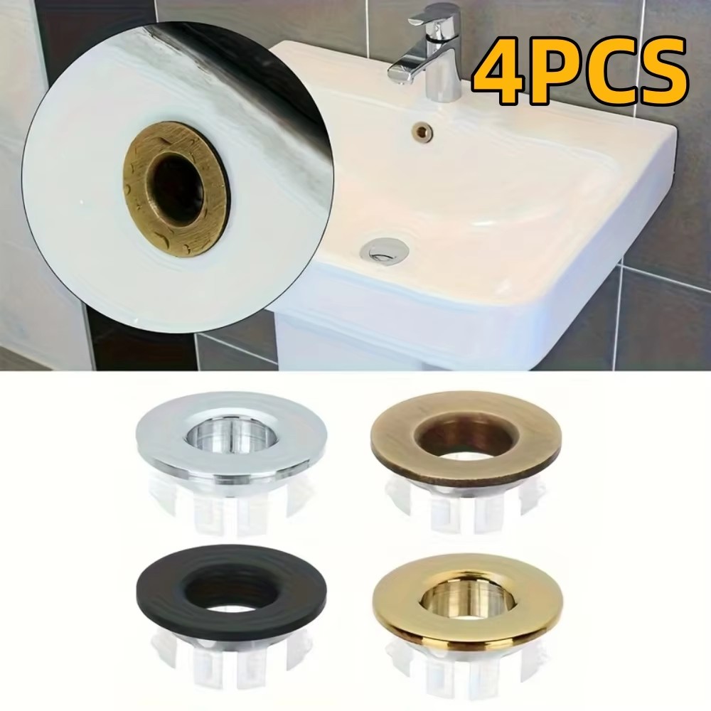 Home Hardware Bathroom Sinks - 4 zabytkowe mosiężne zaślepki otworów przelewowych