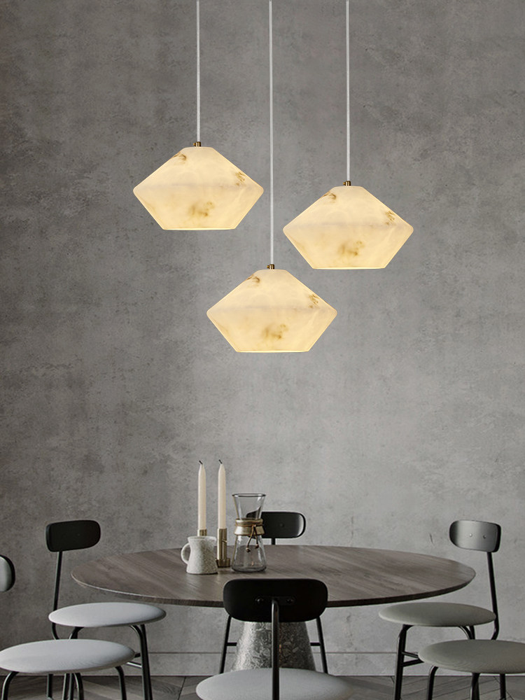 Home Bathroom Lighting Design - Nowoczesna lampa wisząca z naturalnego kamienia,