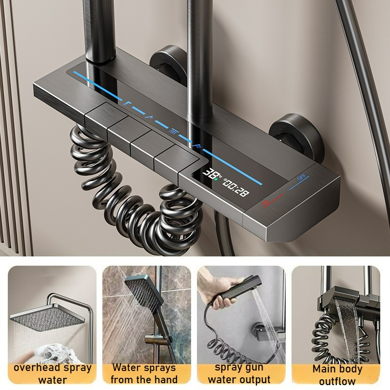 Zestaw prysznicowy z cyfrowym  – Bathroom Home Improvement recenzja i cena