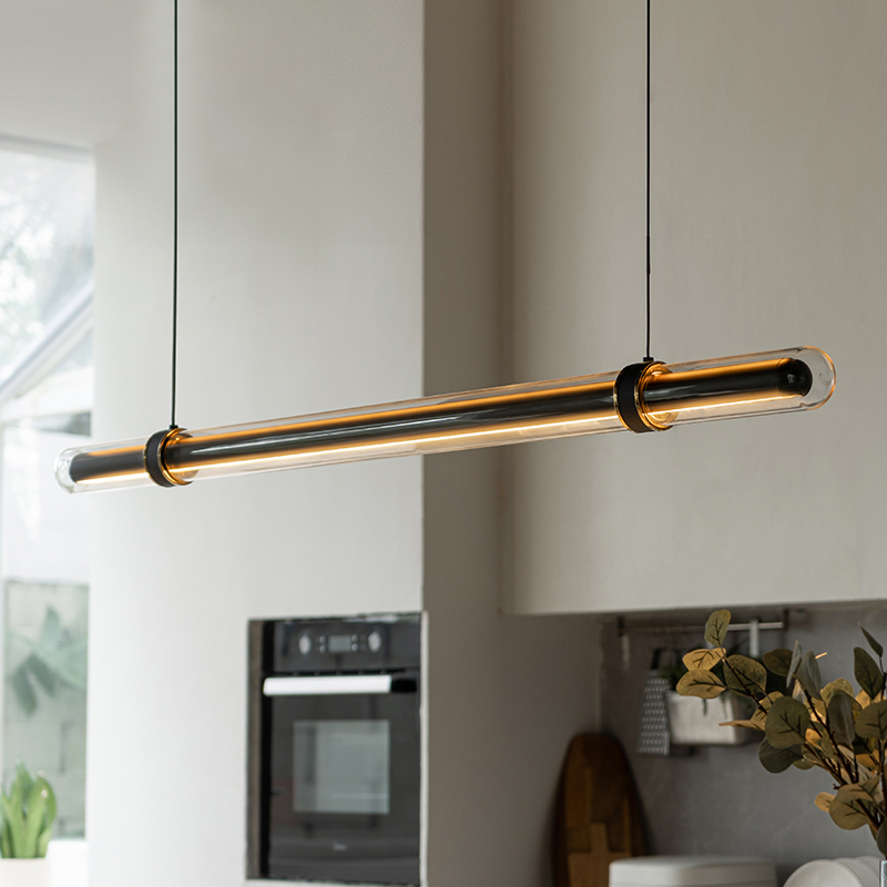 Luksusowa Czarna Długa Lampa W – Home Bathroom Lighting Design recenzja i cena