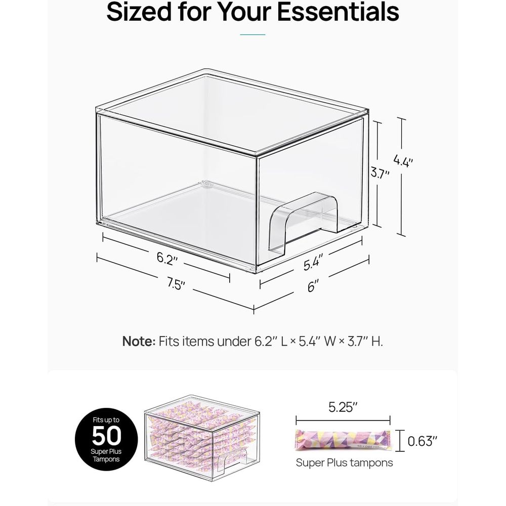 Małe, przezroczyste, sztaplowa – Home Goods Bathroom Storage recenzja i cena