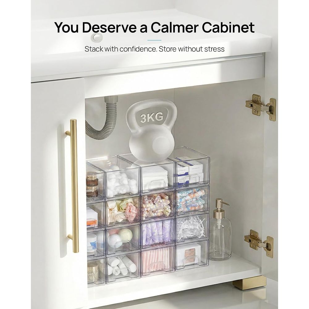 Małe, przezroczyste, sztaplowa – Home Goods Bathroom Storage recenzja i cena