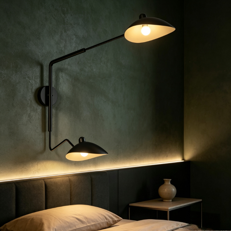 Długie ramienne lampy ścienne  – Home Bathroom Lighting Design recenzja i cena