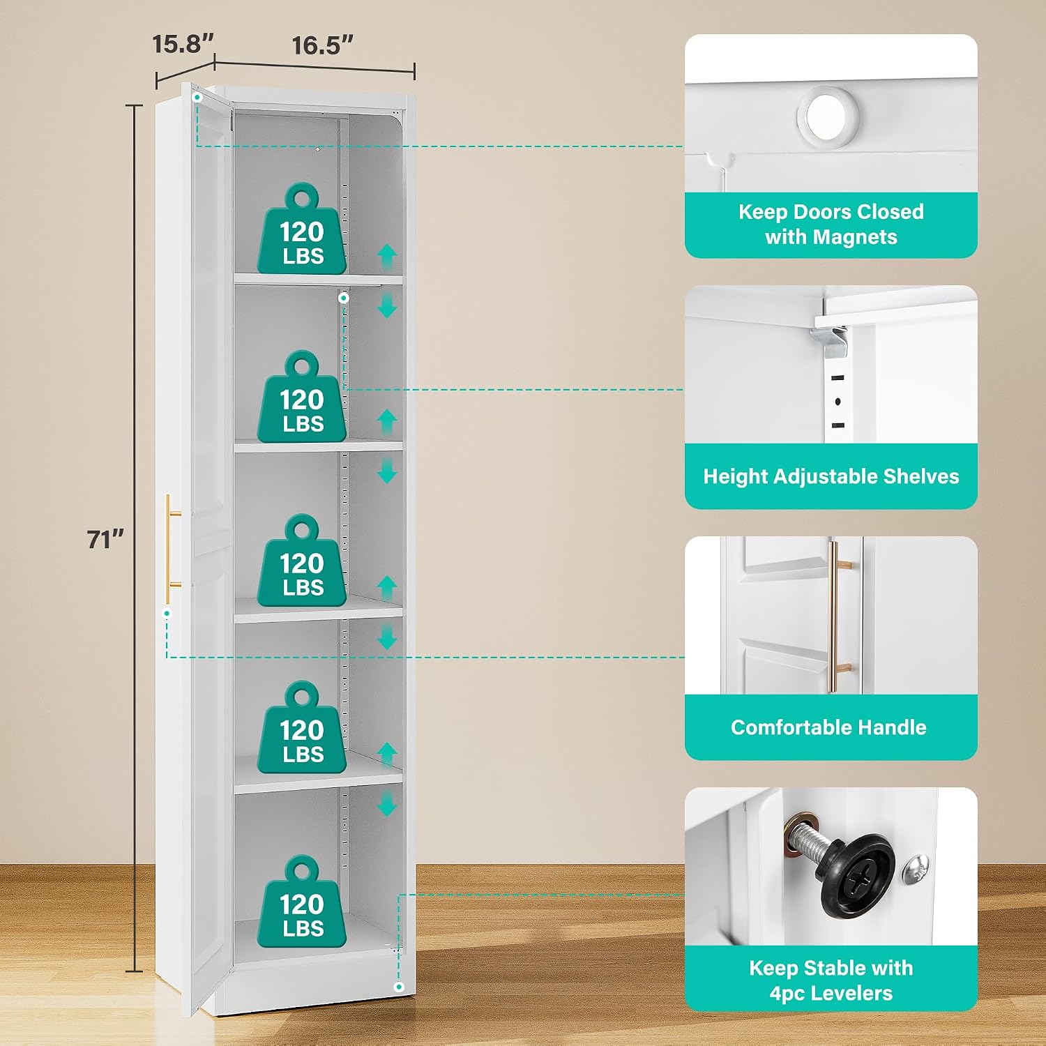 Wysoka, wąska szafka do przech – Home Goods Bathroom Storage recenzja i cena