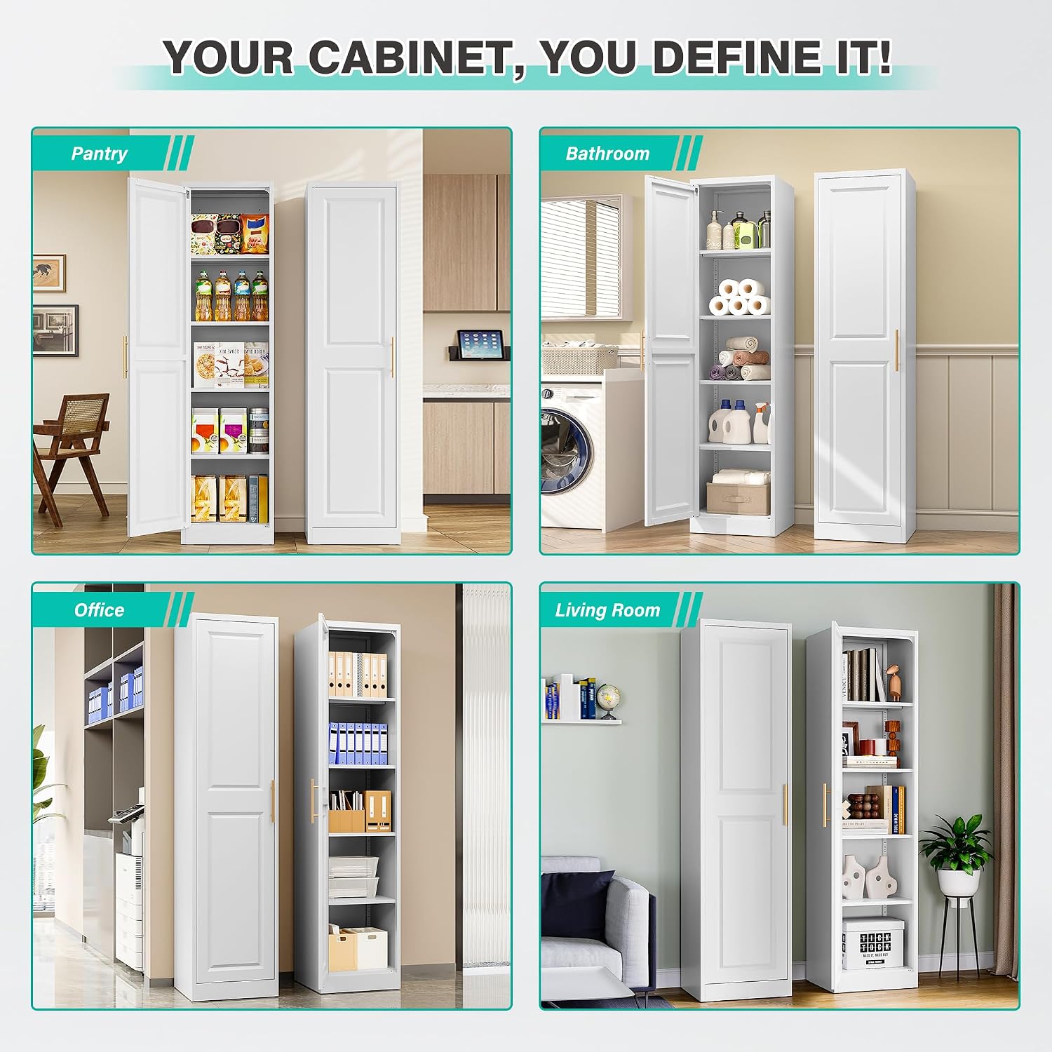 Wysoka, wąska szafka do przech – Home Goods Bathroom Storage recenzja i cena